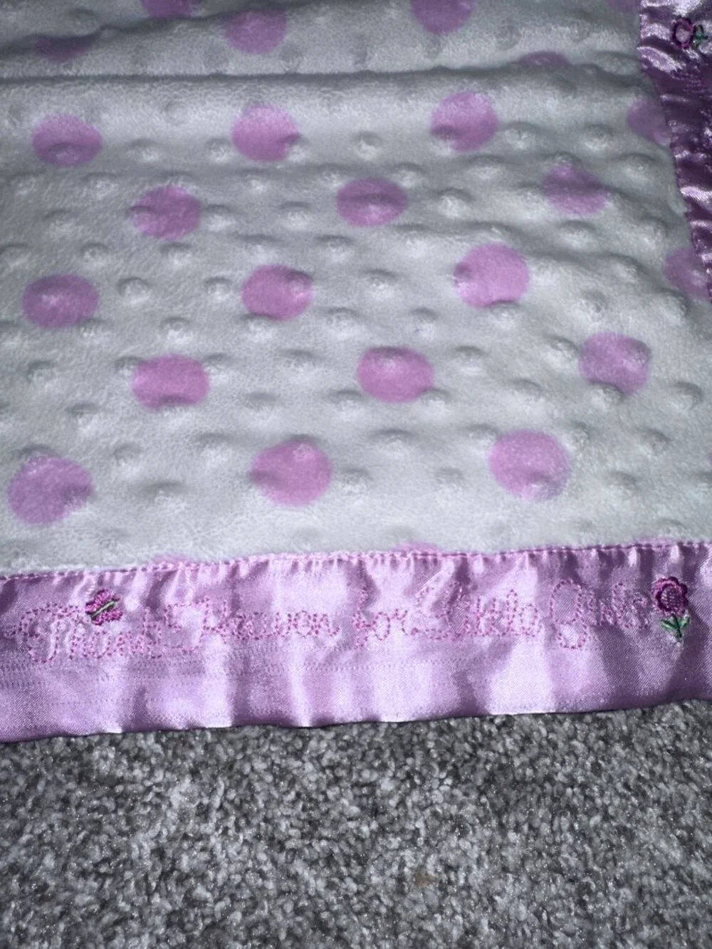 Just One Year You Carters Fleece Baby Blanket Thank Heaven For Little Girls Pink
